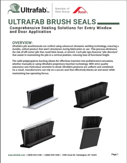 Brush Seals Sell Sheet Cover