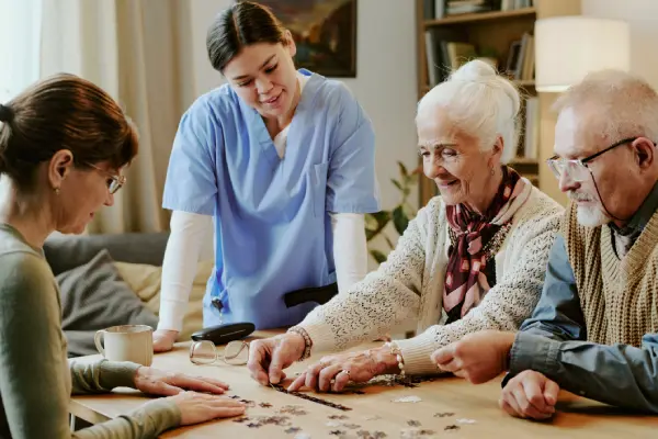 memory care residents playing games memory care residents playing games