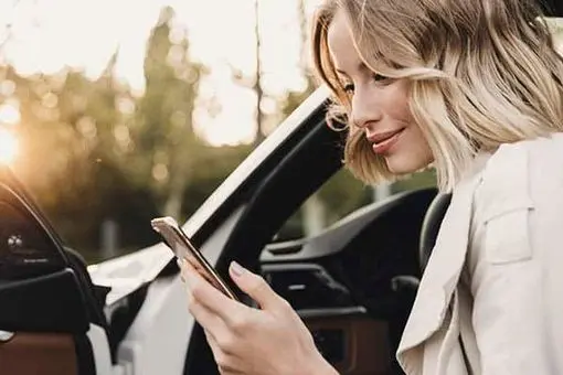 A woman on her cell phone