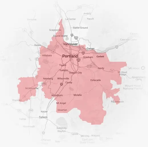 servicea areas map