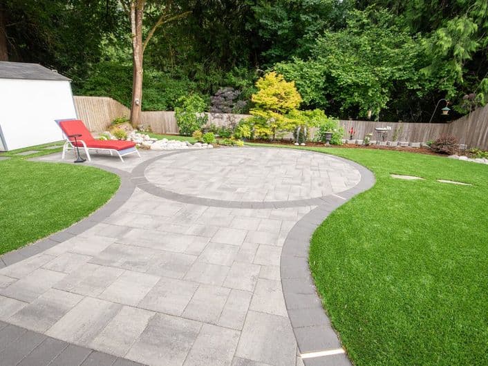 custom paver patios Vashon Island outdoor design