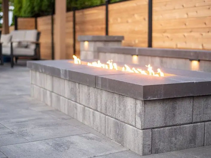 fire pits and outdoor kitchens Redmond paver build