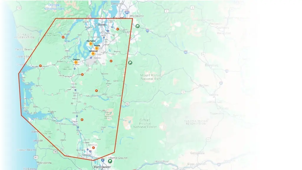 service areas location map