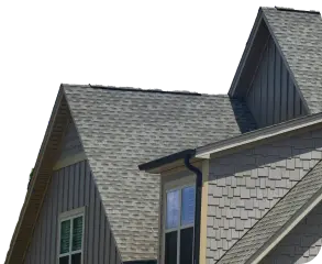 asphalt shingle roof on residential home