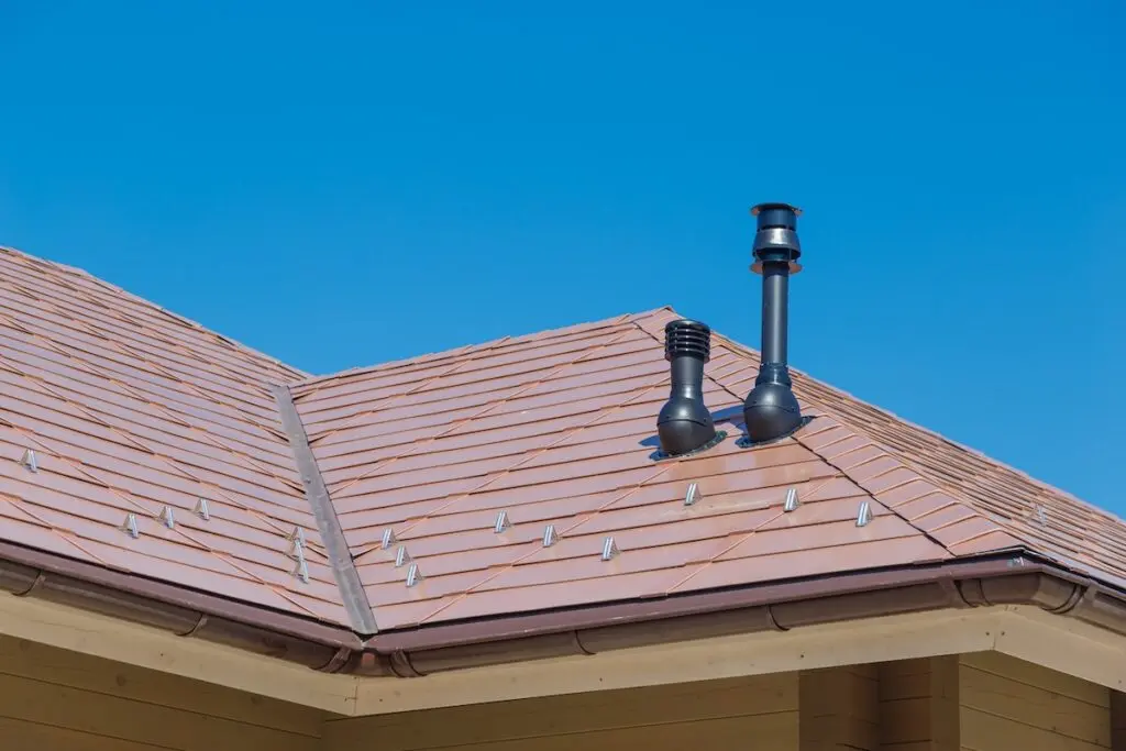 Copper roof on residential property