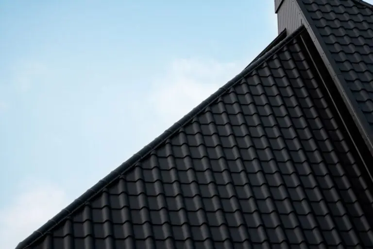 black metal tile roof