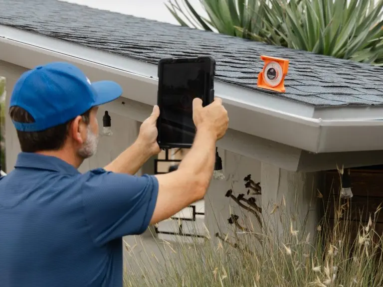 roof pitch explained guy using cap doing inspections