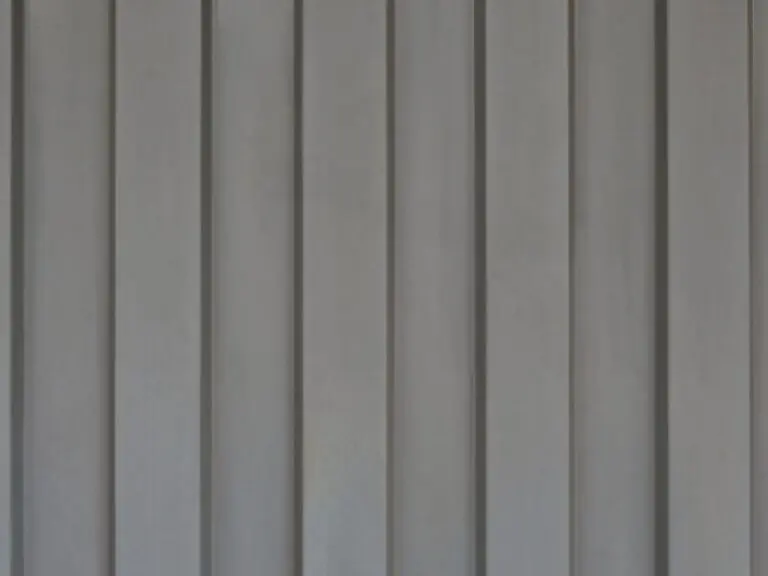 Gray Sheet Metal with Trapezoidal Structure Running in a Row