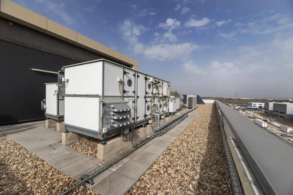 built up roof-commercial roof with hvac and BUR