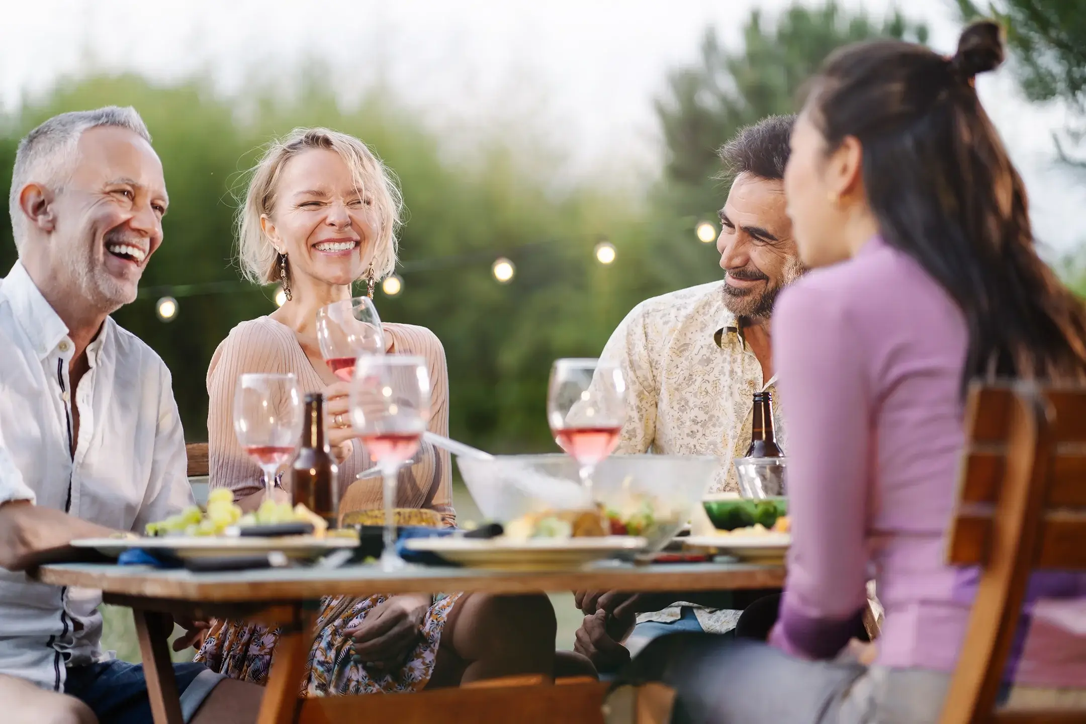 outdoor dinner at home
