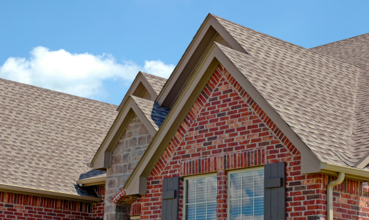 shingles installed on home
