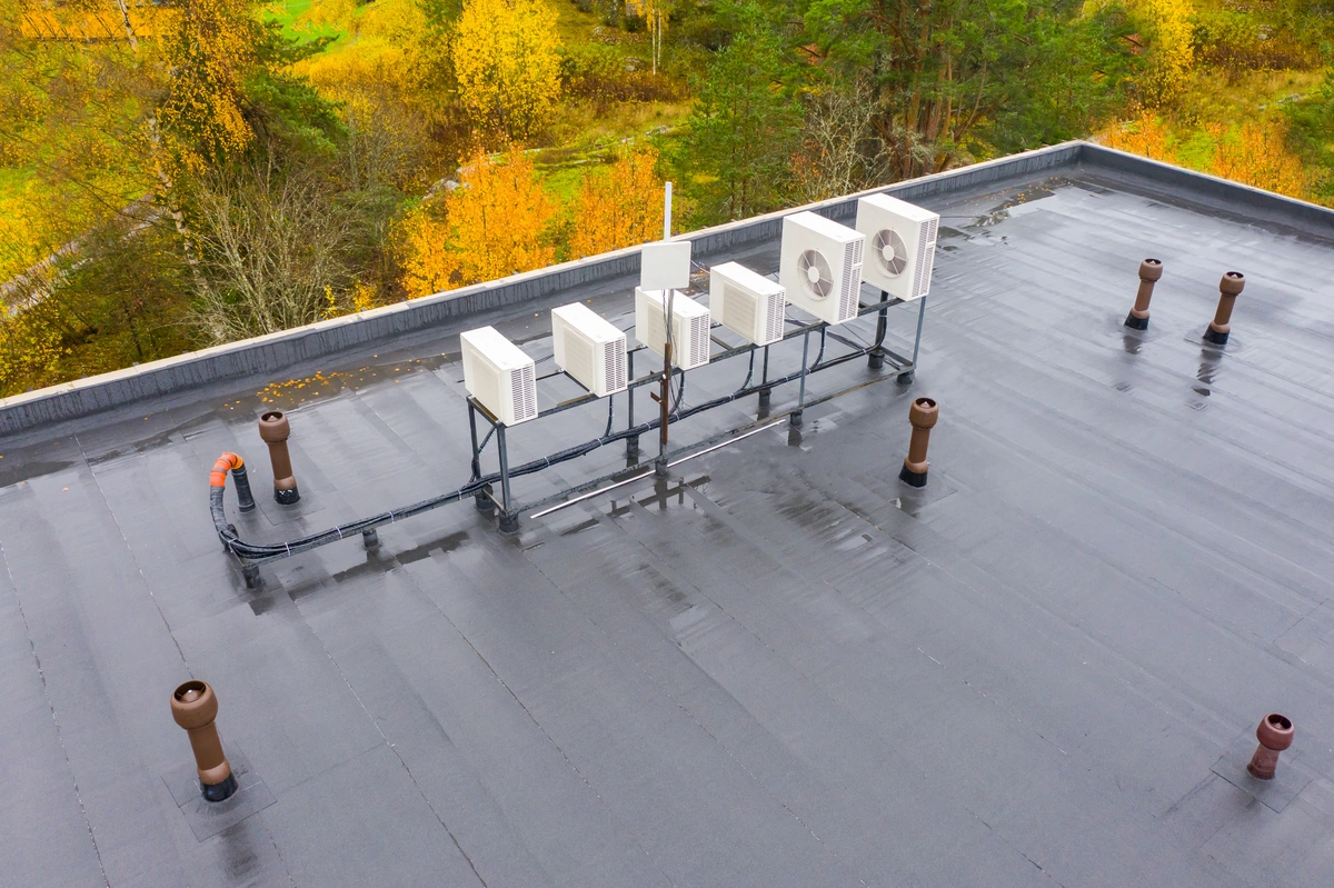Waterproof coating for flat roof