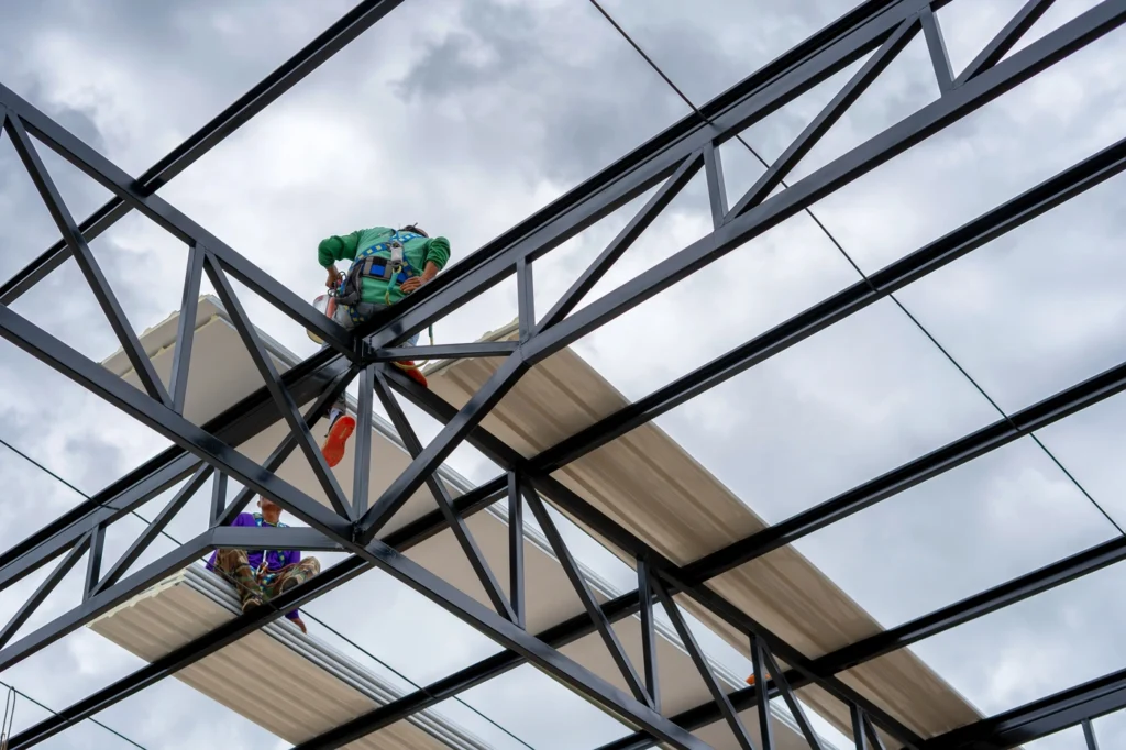 upward view of new construction project from indiana team