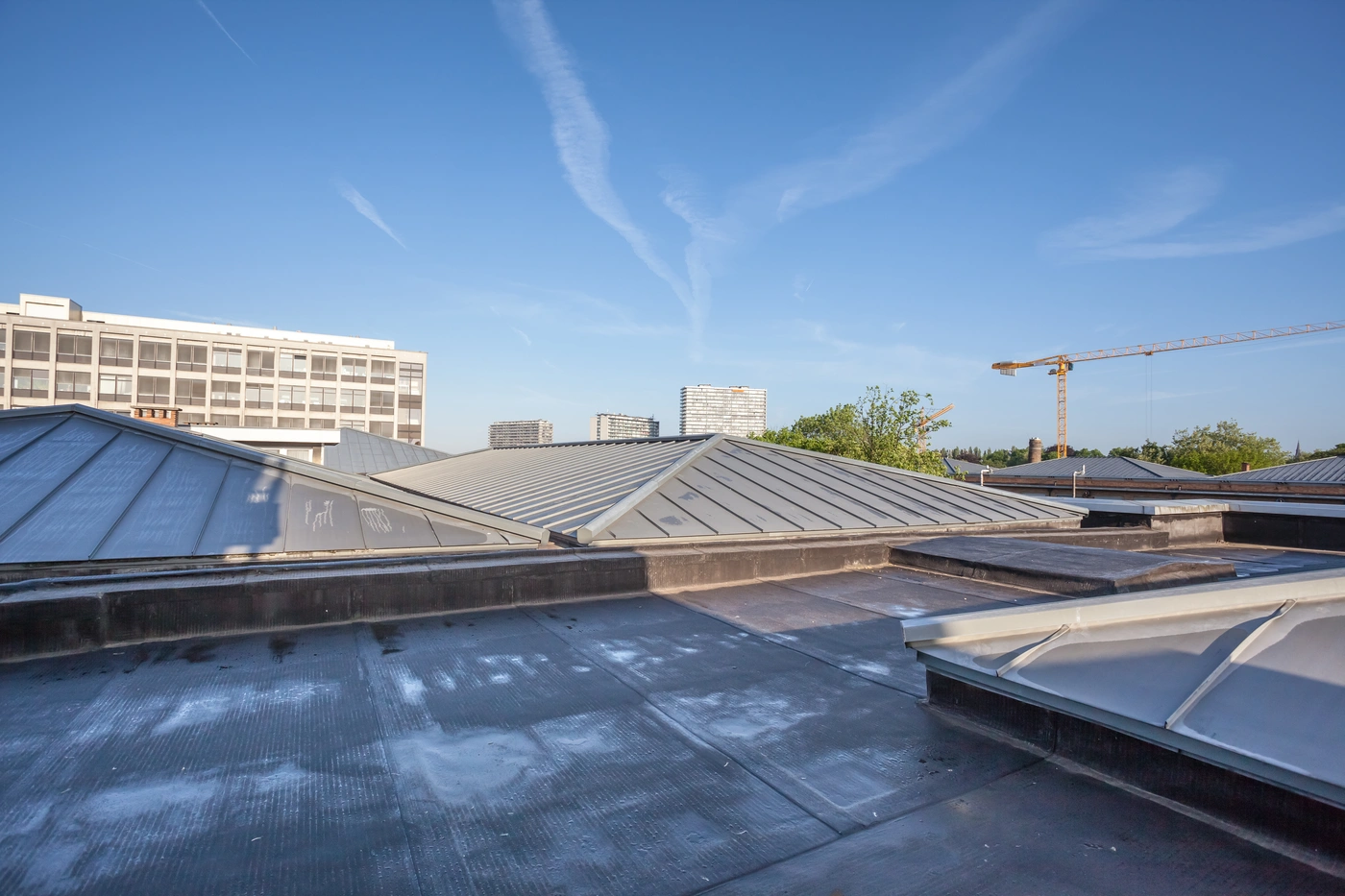 close up of epdm storm damage roof repair in bloomington in