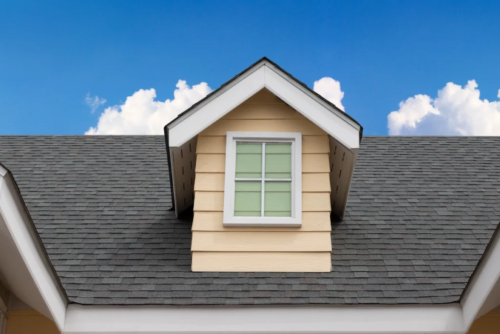 dormer on asphalt shingle roof