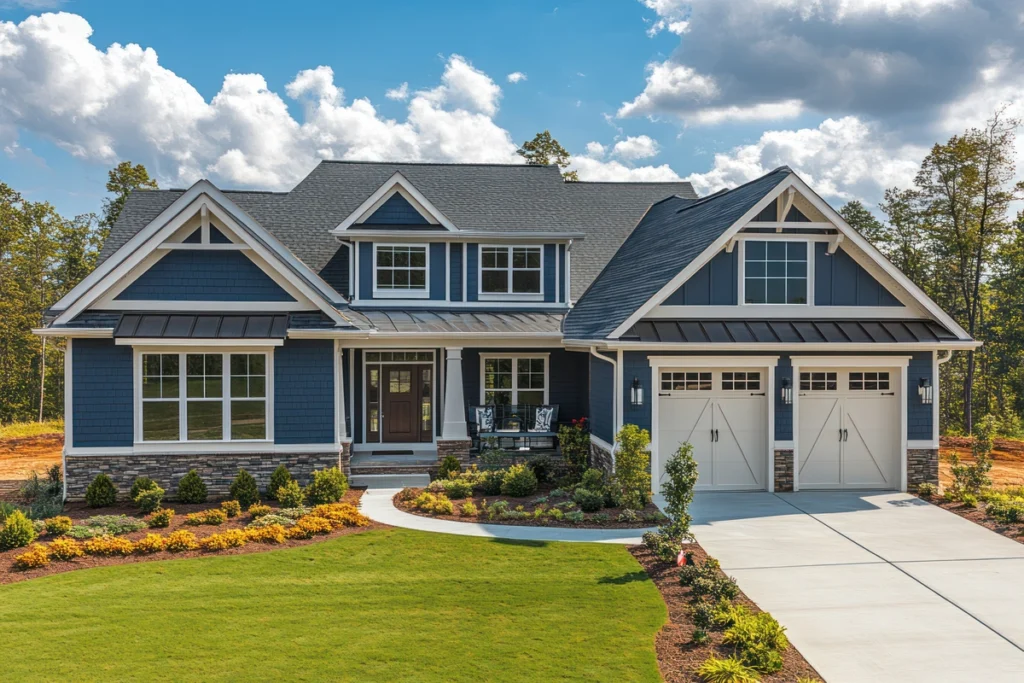 large house with shingle roof