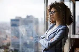 a representation of someone focusing on their future after divorce mediation