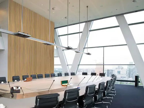 Clean meeting room maintained by professional office cleaning service in NYC