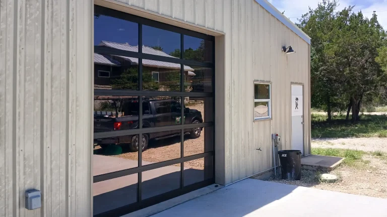 Clopay full-view aluminum garage door