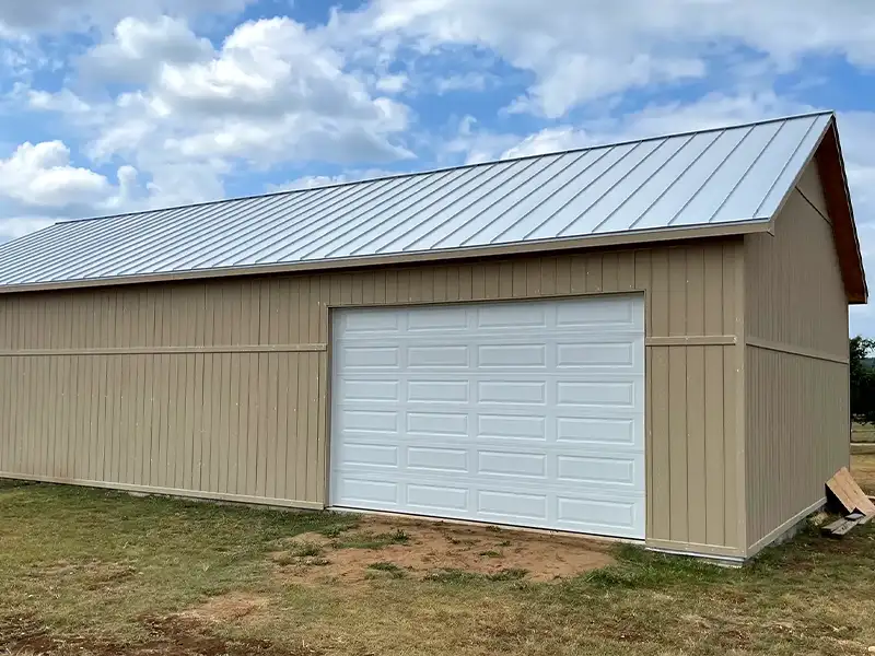 white sectional garage door
