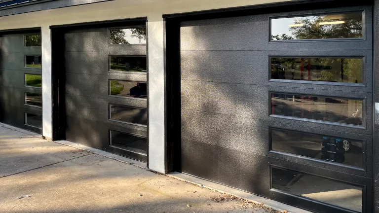 modern steel garage doors