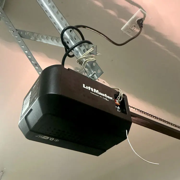 New LiftMaster Wi-Fi garage door opener installed in Houston, TX