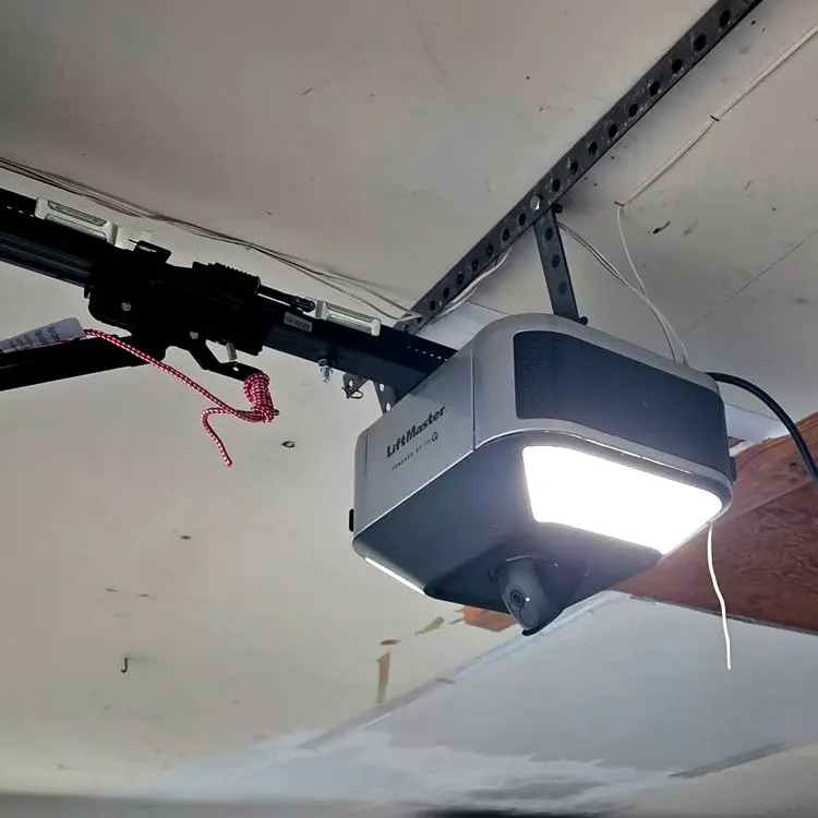 LiftMaster garage door opener with built-in camera installed in Houston, TX