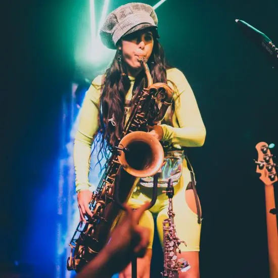 Leah Concialdi of TNERTLE performing at the Bluebird Theater in Denver