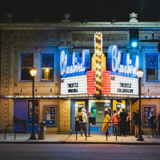 Front of the Bluebird Theater in Denver