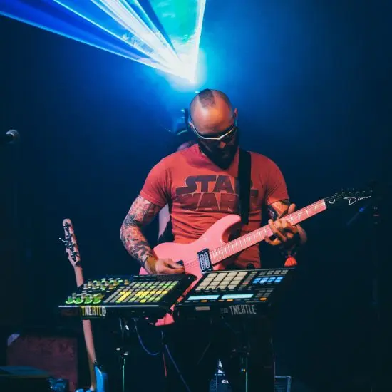 Ty Hughes of TNERTLE performing at the Bluebird Theater in Denver