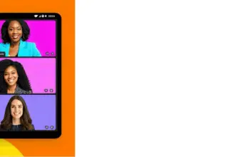 Colorful image of people on a webinar