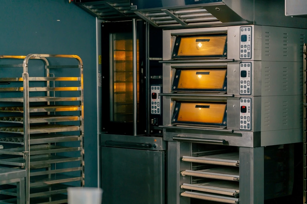 Turned on preheated hot oven