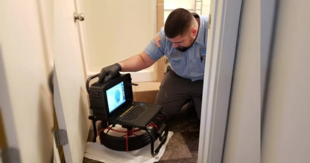 Sewer camera inspection