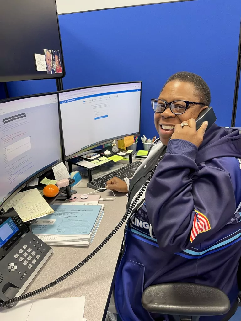 DeHart receptionist answering the phone