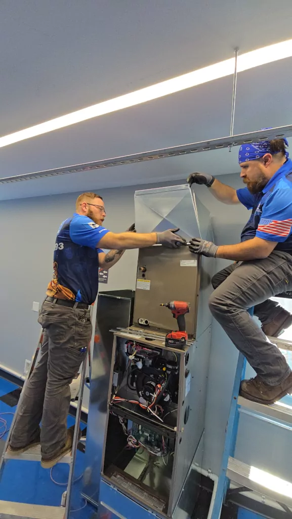 employees with furnace