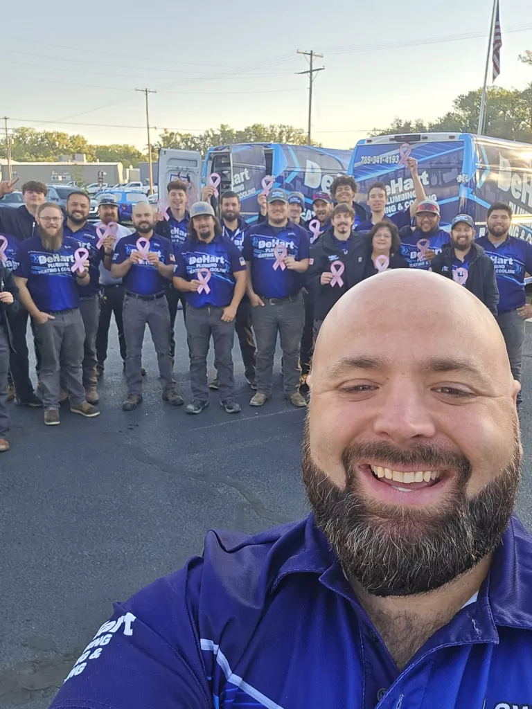 Team selfie smiling