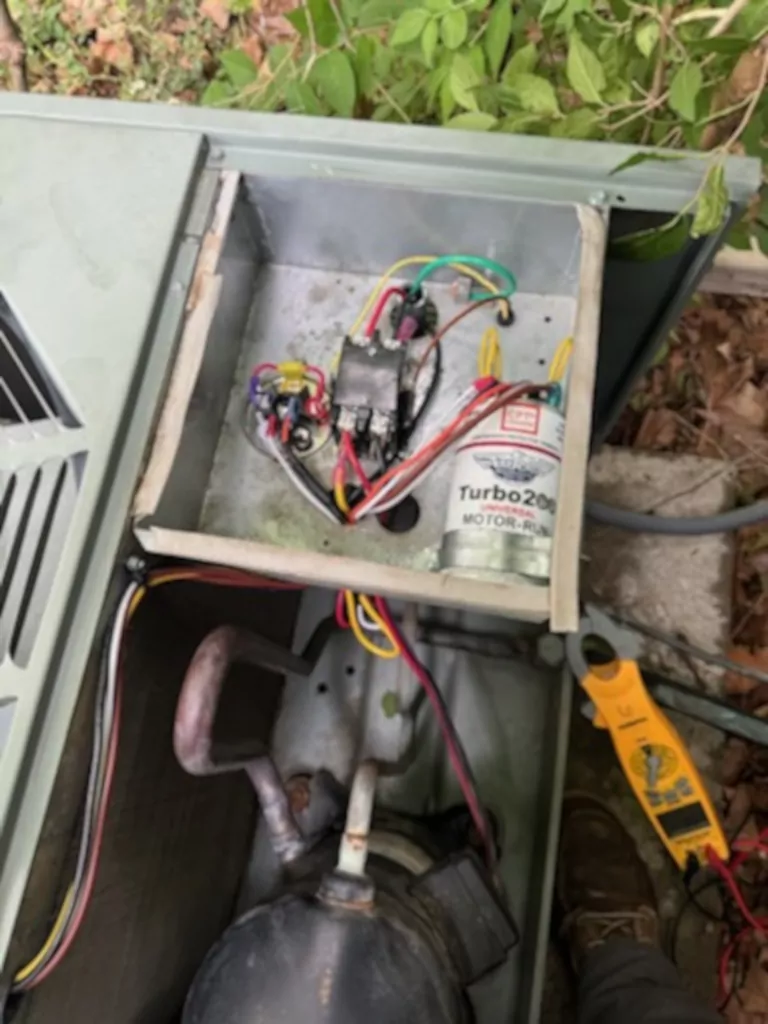 open heat pump and electronic components
