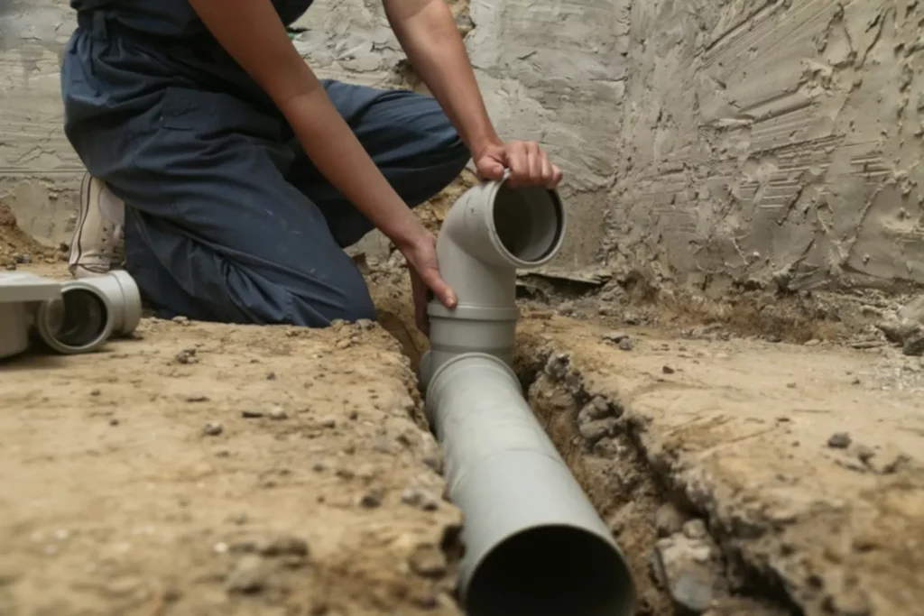 sewer line installation