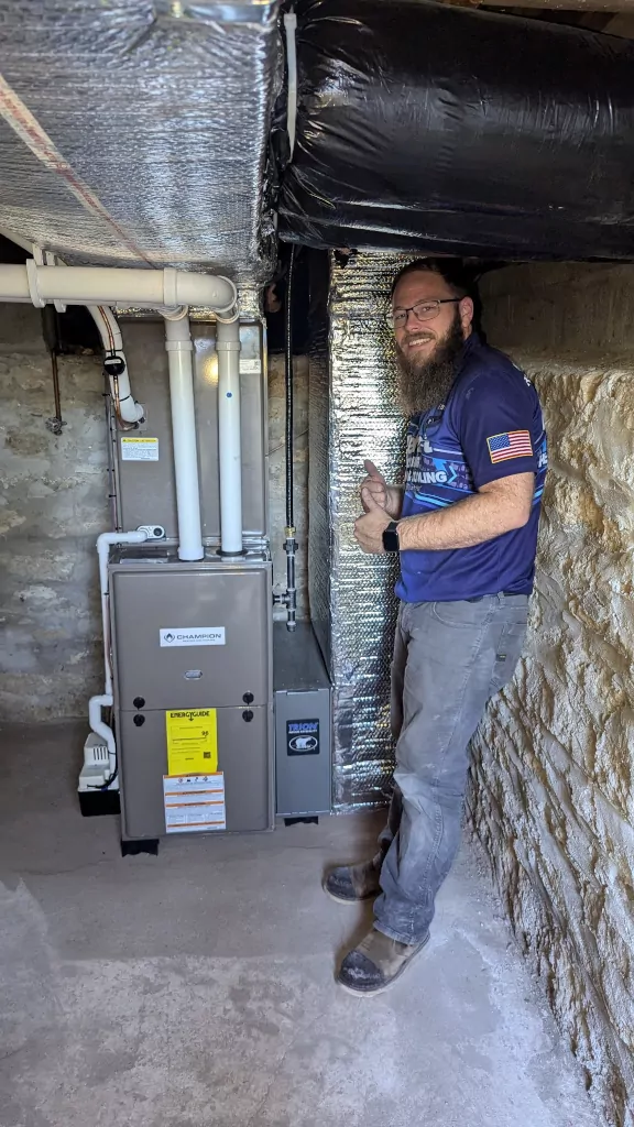 technician and furnace