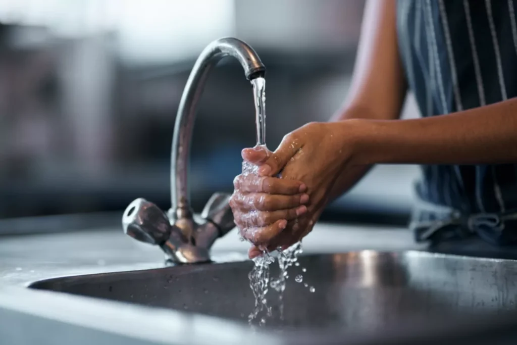 washing hands