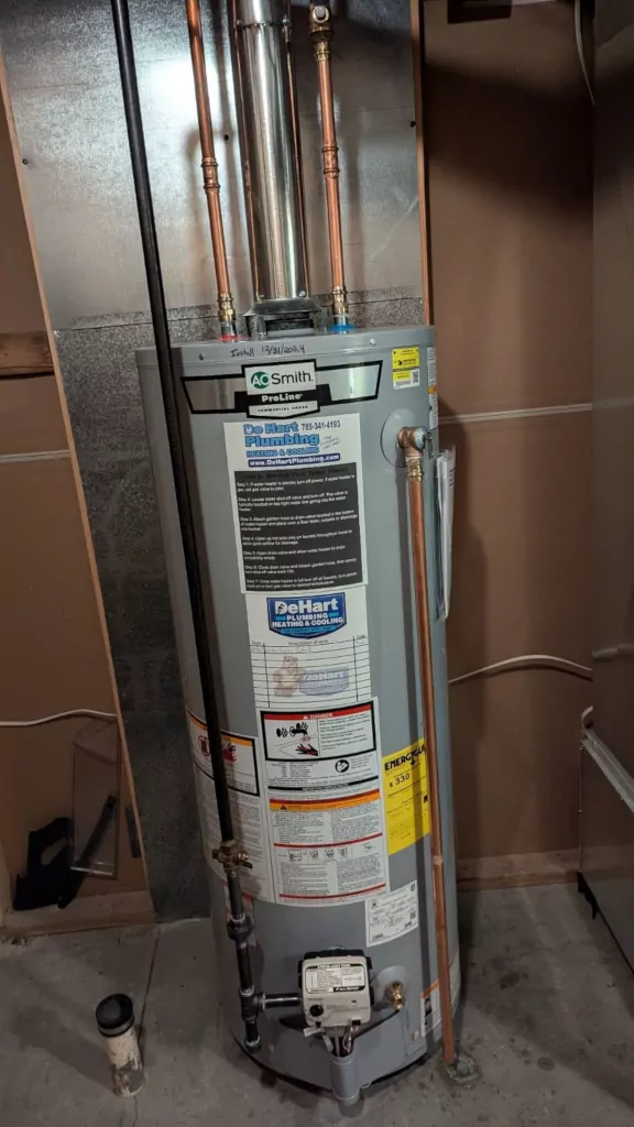 Water heater installed by de hart
