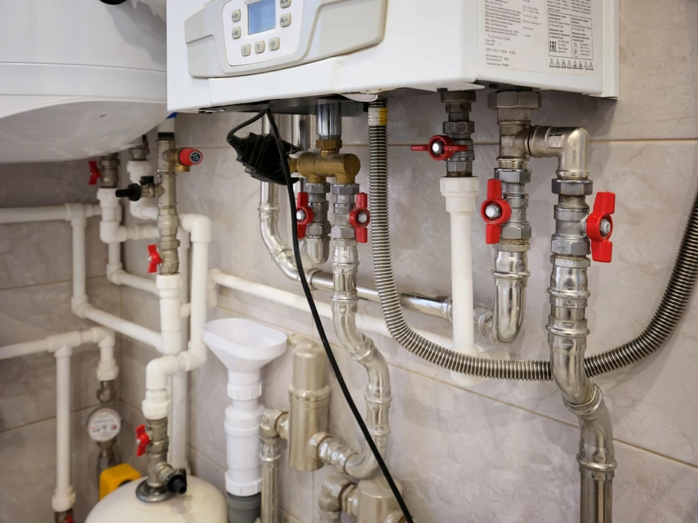 Water boiler pipes