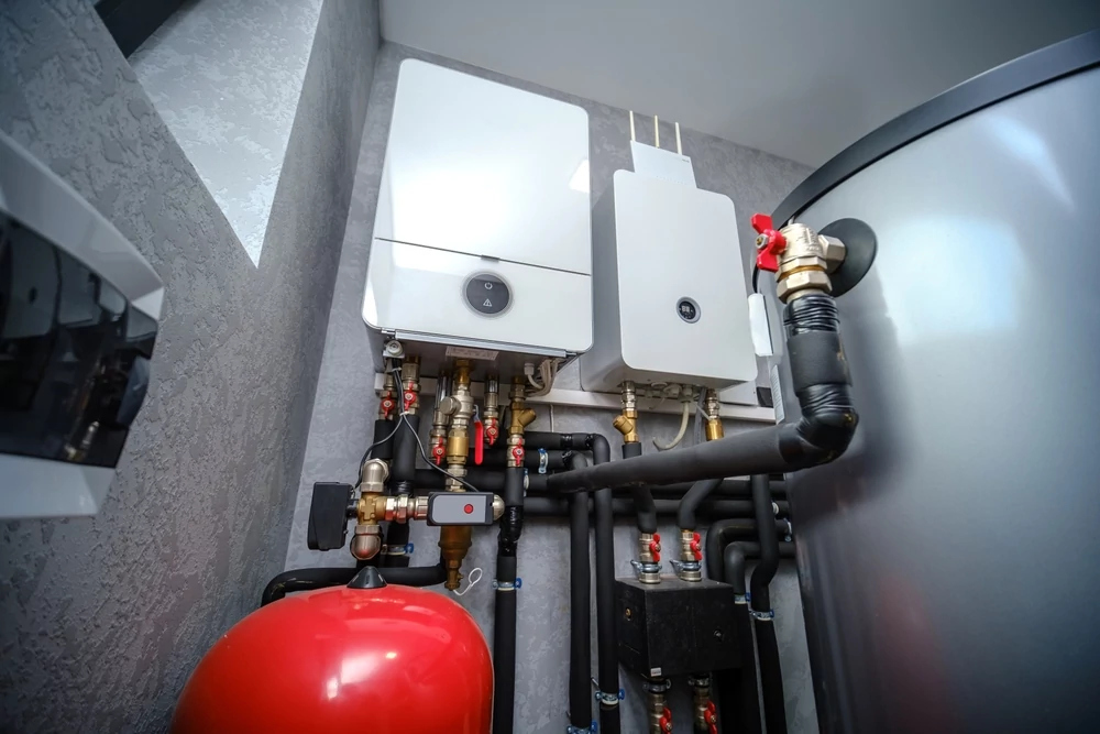 room with multiple water boilers