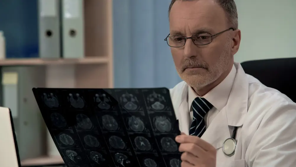 Doctor checking MRI in Brooklyn NY