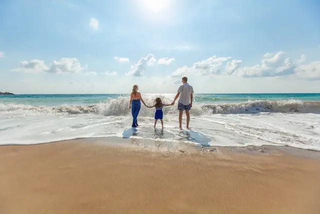 A family on vacation