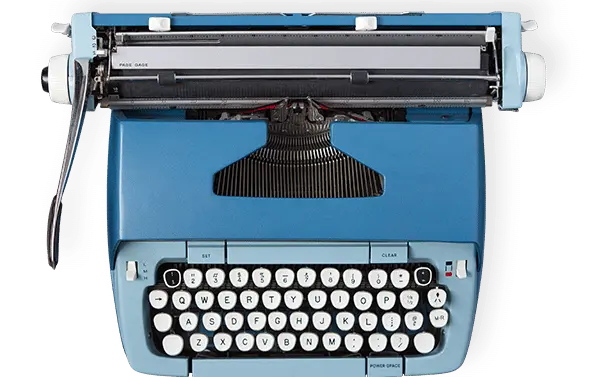 POLISHED. Typewriter