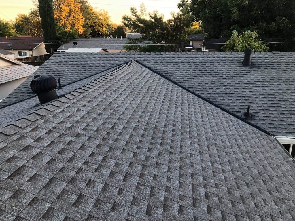are gaf shingles good grey shingles roof under sunset