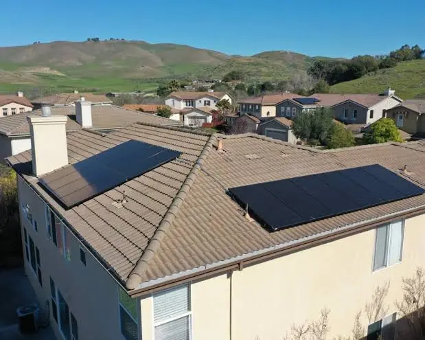Solar panel roof