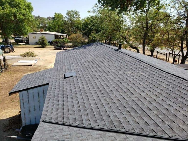 grey shingles roof