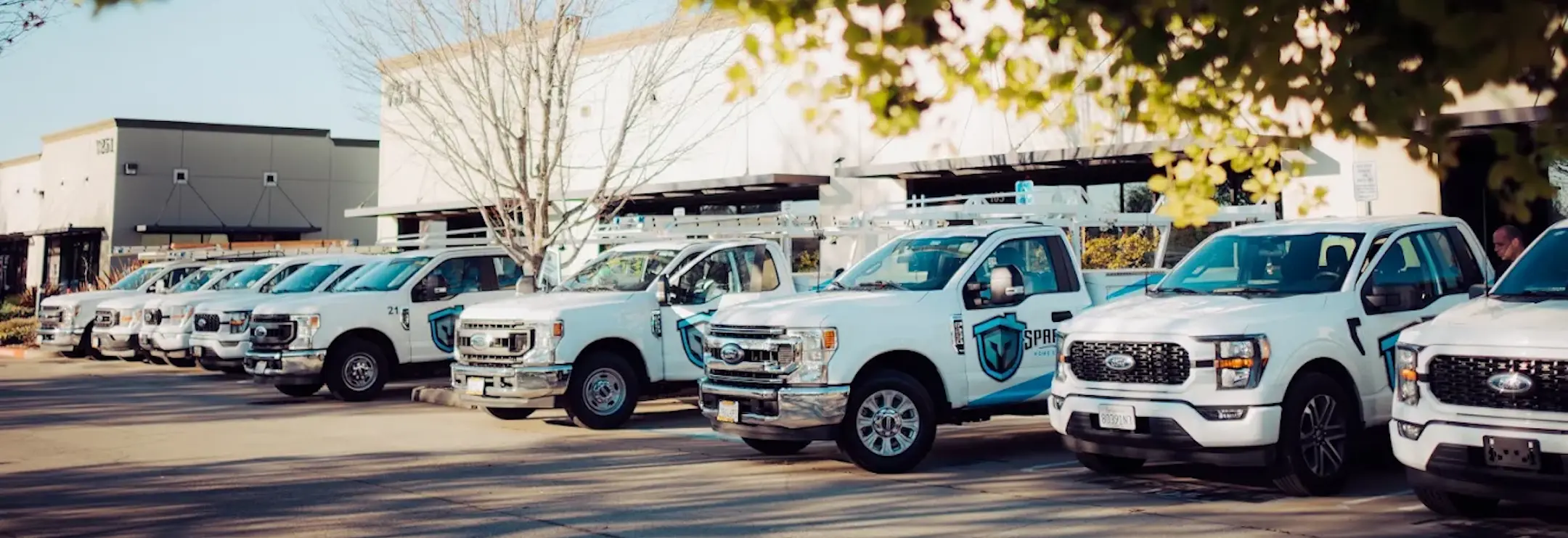 Spartan trucks lined up